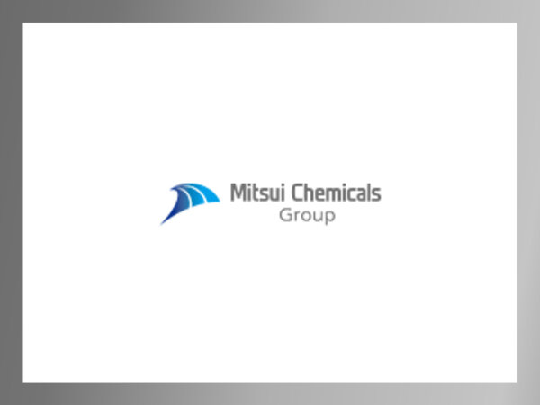 Mitsui Chemicals company logo on a white background with silver border.