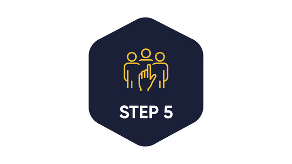 Abbildung zeigt ein Gruppen-Symbol für Schritt 5