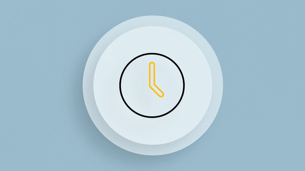 Symbolic image with a clock.